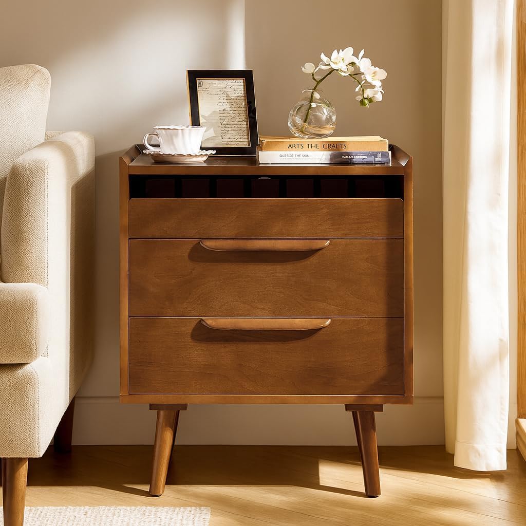 Acorn Charging 2-Drawer Pull Out Side Table