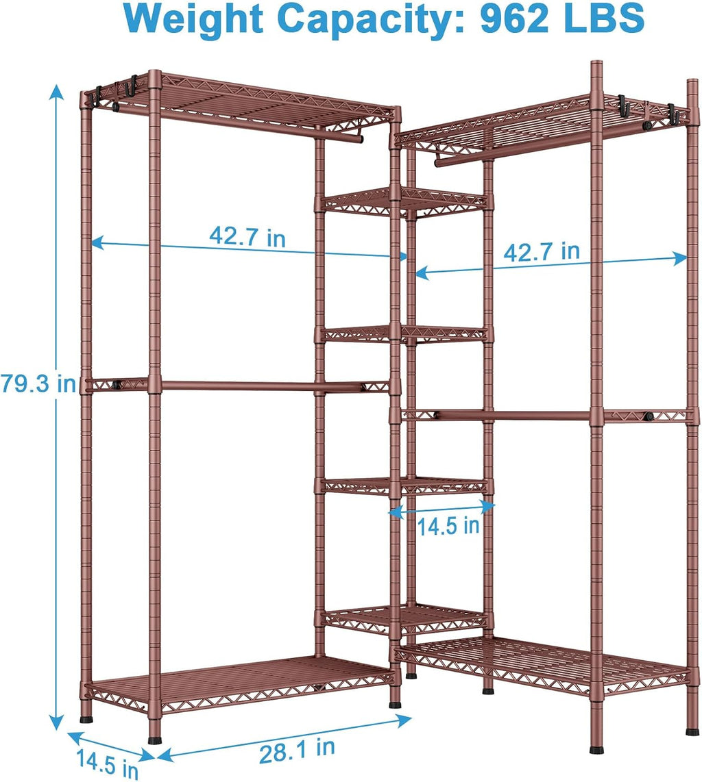 Bronze L-Shaped Heavy Duty Garment Rack