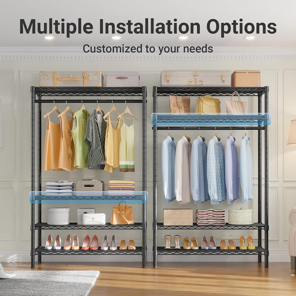Black 4-Tier Wire Heavy Duty Garment Rack