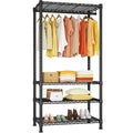 White 4-Tier Heavy Duty Freestanding Garment Rack