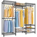 Black Adjustable Multi-Shelf Heavy Garment Rack