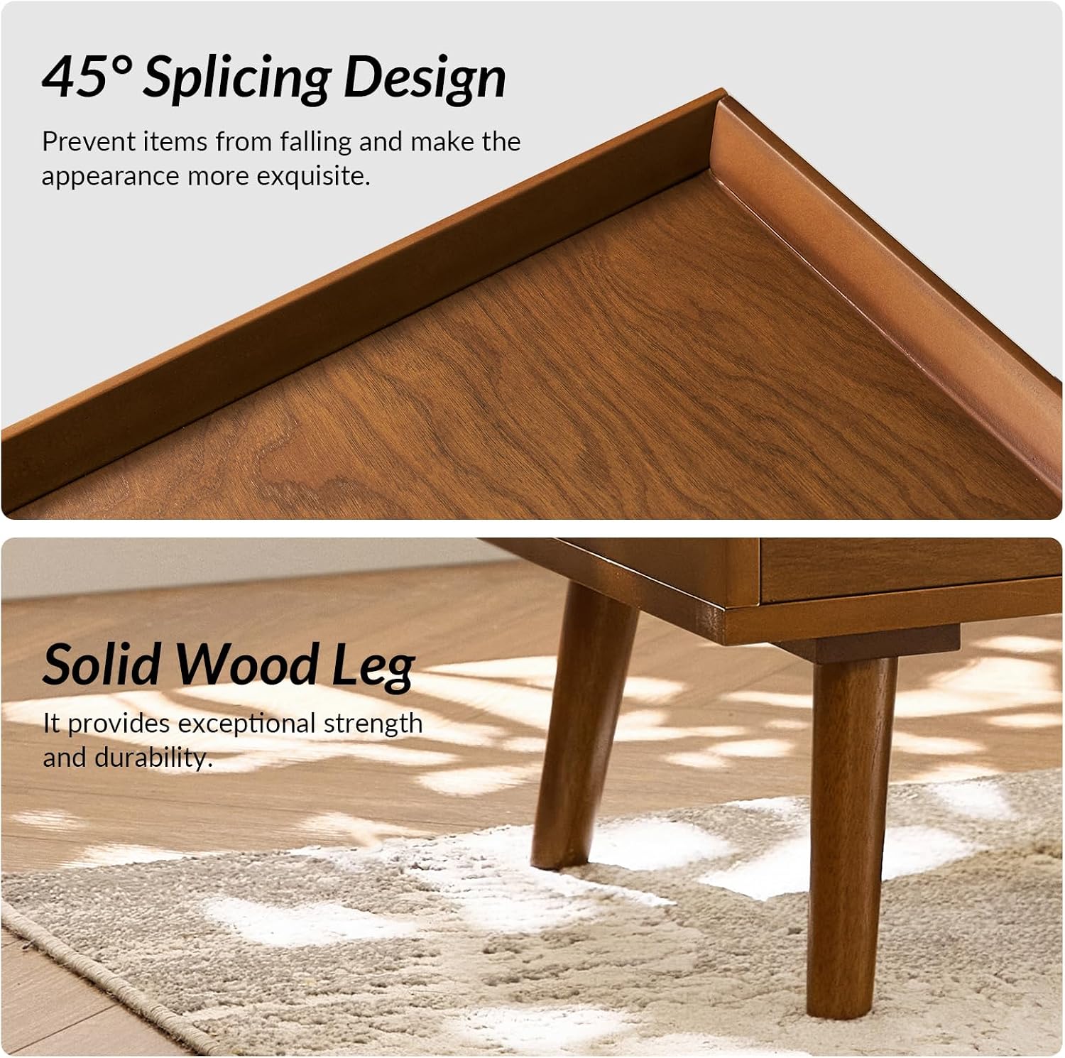 Acorn Charging 2-Drawer Pull Out Side Table