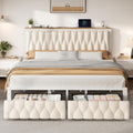 Grey King Storage Drawer Charging Bed Frame