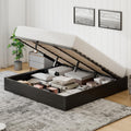 Black Queen Metal Lift Storage Bed Frame