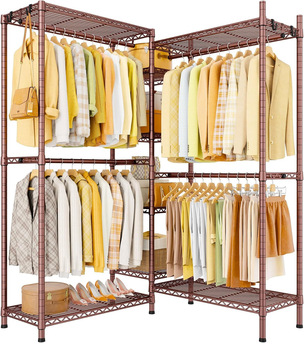 Bronze L-Shaped Heavy Duty Garment Rack