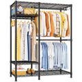 Black 6-Tier Heavy Duty Freestanding Garment Rack
