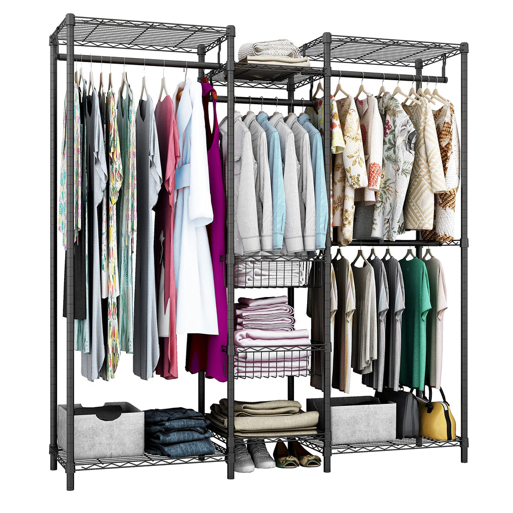 Gold 6-Tier Heavy Duty Metal Garment Rack